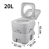 Outdoor 10L/20L Portable Camping Toilet Flush Mobile RV Caravan Motorhome Boat Outdoor Squatting Elderly Stool/Pregnant Movable