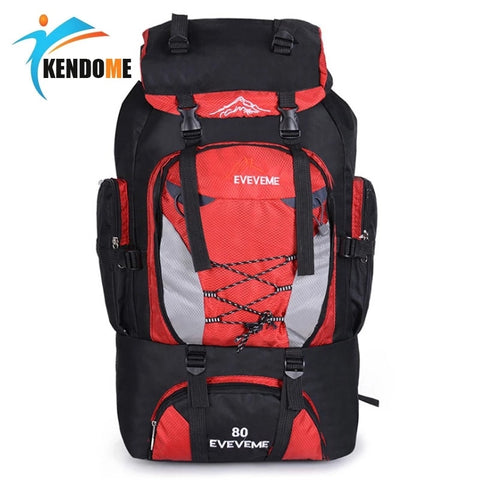 Men&#39;s 80L Big Hiking Mountaineering Backpack Climbing Hiking Backpack Camping Equipment Outdoor Fishing Bags Travel Accessories