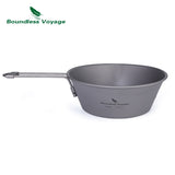 Boundless Voyage Titanium Sierra Cup Outdoor Camping Picnic Portable  Bowl with Folding Handle Tableware 300ml 450ml