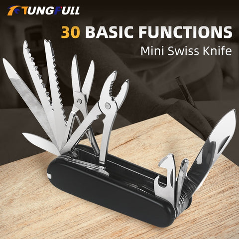 Multifunction Folding Swiss Pocket Knife Mini Swiss Knife Stainless Steel Folding Knife Tools Army Survival Outdoor Pocket Knive