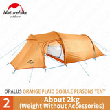 Naturehike NEW Opalus Tunnel Camping Tent 3-4 Person Ultralight Family Tent 4 Season 15D/20D/210T Fabric Tent Camping Hiking