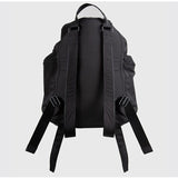 Black Nylon Waterproof Backpack Drawstring Shoulder Bag Men Travel Backpack Large Capacity Student School Bags MD0195