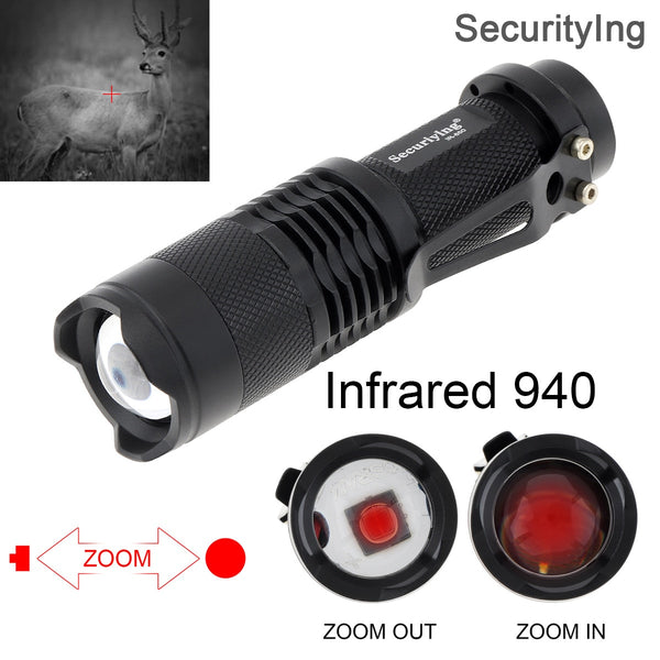 Long Rang IR-850nm 940nm LED Infrared Flashlight Adjustable SK68 Focus Night Vision IR Light Torch for Hunting Tactics Predator