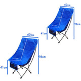 2 PCS Portable Ultralight Outdoor Folding Camping Chair Moon Chairs High Load Travel Beach Hiking Picnic BBQ Seat Fishing Tools