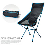 Outdoor Camping Chairs Folding Moon Chair Portable Extended Hiking Seat Beach Fishing Chair Ultralight Garden Picnic Furniture