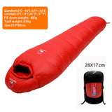 Very Warm White Goose Down Filled Adult Mummy Style Sleeping Bag Fit for Winter Thermal 4 Kinds of Thickness Travel Camping