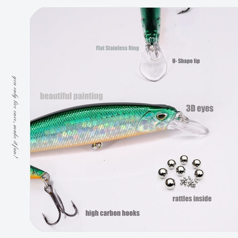 9.5cm 15g jerkbait Wobblers crankbaits hardbait  Minnow Japan camping outdoor  fishing lure for fishing