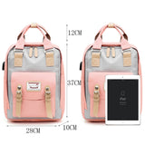 Usb Women Backpack Big  School Bag Laptop Waterproof Oxford Travel Backpack For Teenage Girls Large Capacity Bagpack Sac A Dos