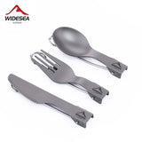 Widesea Camping Tableware 1Folding Picnic Cutlery Tourist Kitchen Outdoor Hiking Trekking Untensils