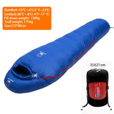 Very Warm White Goose Down Filled Adult Mummy Style Sleeping Bag Fit for Winter Thermal 4 Kinds of Thickness Travel Camping