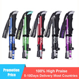 Outdoor Portable Folding Nordic Walking Pole 1PC 250G Ultralight Trekking Pole Hiking Stick