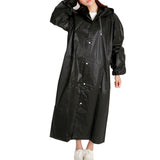 High Quality 1PC 145*68CM EVA Unisex Raincoat Thickened Waterproof Rain Coat Women Men Black Camping Waterproof Rainwear Suit