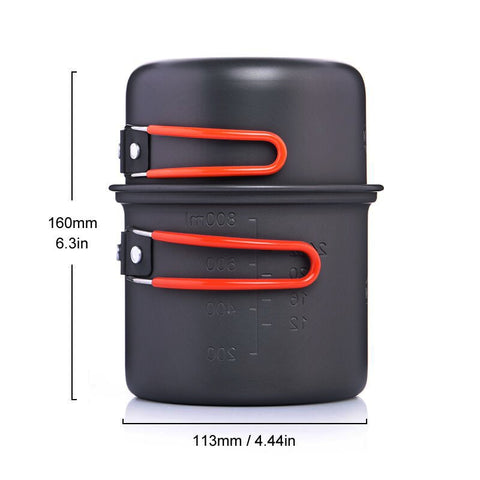 Widesea camping tableware outdoor cooking set camping cookware travel tableware pincin set hiking cooking utensils cutlery