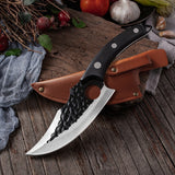 5.5&quot; Meat Cleaver Hunting Knife Handmade Forged Boning Knife Serbian Chef Knife Stainless Steel Kitchen Knife Butcher Fish Knife