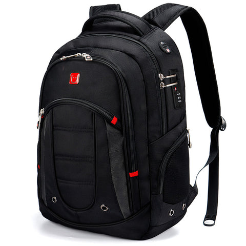 Large Capacity Men Business Travel Backpack With Code Lock USB Charging Multi-Layer 15.6 Inch Laptop Bag Brand School Bags