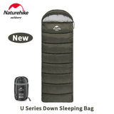 Naturehike NEW U Series Camping Sleeping Bag Ultralight Envelope Splicing Keep Warm 3 Season Cotton Down Sleeping Bag Travel