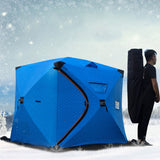 2-3 Person Use Automatic Ice Fishing Tent Cotton Thickened Winter Tents Outdoor Camping Warm Snow-proof Cold Protection Tent