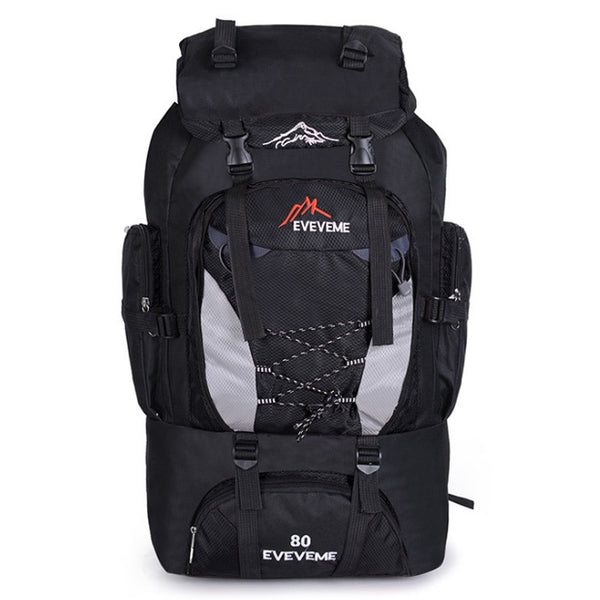 Men&#39;s 80L Big Hiking Mountaineering Backpack Climbing Hiking Backpack Camping Equipment Outdoor Fishing Bags Travel Accessories