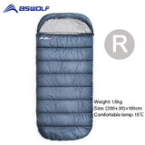 BSWolf  Large Camping Sleeping bag lightweight 3 season loose widen bag long size for Adult rest Hiking fishing