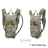 Lightweight Tactical Backpack Water Bag Camel Survival Backpack Hiking Hydration Military Pouch Rucksack Camping Bicycle Daypack