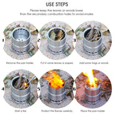 Outdoor Camping Equipment Cross Border Windproof Wood Stove Outdoor Detachable Furnace Picnic Gas Burner Camping Stove 캠핑용품