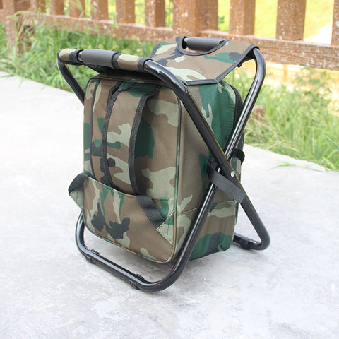 Multifunctional fishing tackle bag fishing chair backpack handbag outdoor camping storage bag
