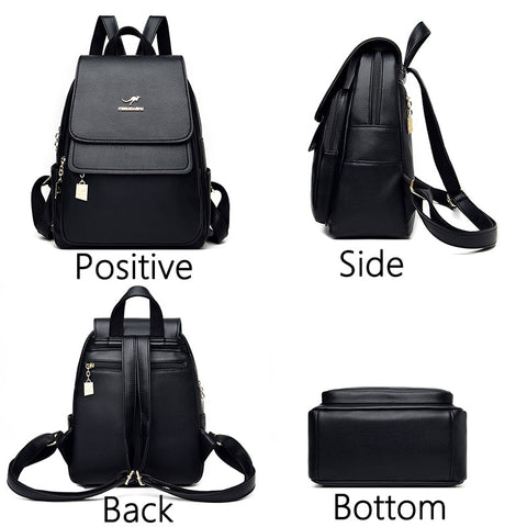 2021 New Designer Backpack Women High Quality Pu Leather Backpack Large Capacity School Bags for Girls Large Travel Backpack
