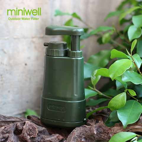 miniwell Water Purification mini Pump, Backpacking Water Filter Purifier for Hiking, Camping, Fishing,Travelling