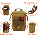 Tactical Molle First Aid Kit Survival Bag 1000D Nylon Emergency Pouch Military Outdoor Travel Waist Pack Camping Lifesaving Case