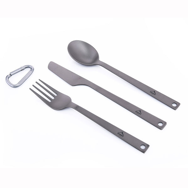 Widesea Titanium Spoon Fork Knife Set Ultralight Camping Tableware Outdoor cooking Equipment Cutlery Cookware Hiking Trekking