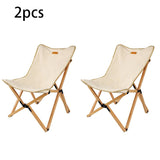 2 PCS Portable Ultralight Outdoor Folding Camping Chair Moon Chairs High Load Travel Beach Hiking Picnic BBQ Seat Fishing Tools