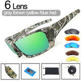 NEWBOLER Fishing Sunglasses 4 Polarized UV lens Camouflage Frame Men Women Sport Sun Glasses Camping Driving Clip Eyewear