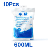 10Pcs Reusable Ice Bag Water Injection Icing Cooler Bag Pain Cold Compress Drinks Refrigerate Food Keep Fresh Gel Dry Ice Pack