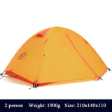 Hewolf Camping Tents Double-layer Single 20D Nylon Silicon Aluminum Pole Ultralight Outdoor Travel Waterproof Cycling Tent