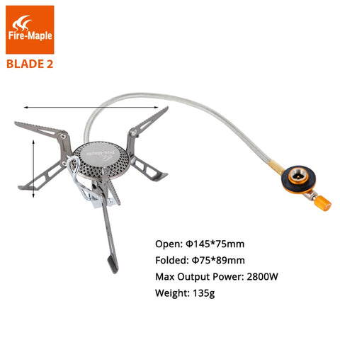 Fire Maple Titanium Gas burners Blade 2 Ultra Light 135g Gas Stoves Cooker With Pre-heat Tube Outdoor Camping Remote Gas Stove