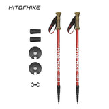 Hitorhike Outdoor Travel Camping Hiking Climbing Walking Stick 6061 Aluminium AlloyAlpenstock Skiing Trekking Pole 1pair Arrival