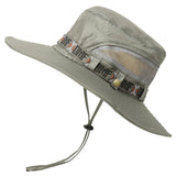 Waterproof Bucket Hat Summer Men Women Boonie Hat Outdoor UV Protection Wide Brim Panama Safari Hunting Hiking Fishing Sun Hat