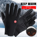 Winter Skiing Men&#39;s Gloves Warm Waterproof Cycling Camping Motorcycle Hiking Autumn Touchscreen Windproof Running Women Gloves