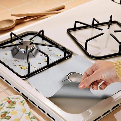 1/2/4pcs/set Gas Stove Protectors Cooker Cover Liner Clean Mat Pad Gas Stove Stovetop Protector for Kitchen Cookware Accessories
