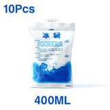 10Pcs Reusable Ice Bag Water Injection Icing Cooler Bag Pain Cold Compress Drinks Refrigerate Food Keep Fresh Gel Dry Ice Pack