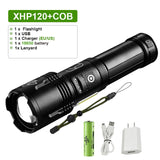 Super XHP120 Powerful Led Flashlight XHP90 High Power Torch light Rechargeable Tactical flashlight 18650 Usb Camping Lamp