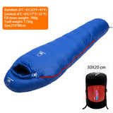 Very Warm White Goose Down Filled Adult Mummy Style Sleeping Bag Fit for Winter Thermal 4 Kinds of Thickness Travel Camping