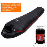 Very Warm White Goose Down Filled Adult Mummy Style Sleeping Bag Fit for Winter Thermal 4 Kinds of Thickness Travel Camping