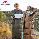 Naturehike Ultralight Thickening Cotton Envelope Sleeping Bag Outdoor Camping  Travel Portable 3Seasons Warm Breathable With Hat