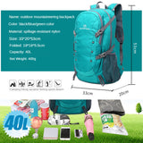 QUESHARK Professional 40L Ultralight Upgrade Waterproof Foldable Outdoor Camping Backpack Climbing Hiking Travel Bag 3 Colors