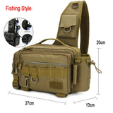 Outdoor Military Shoulder Bag Sports Climbing Backpack Shoulder Tactical Hiking Camping Hunting Daypack Fishing Backpack X114D