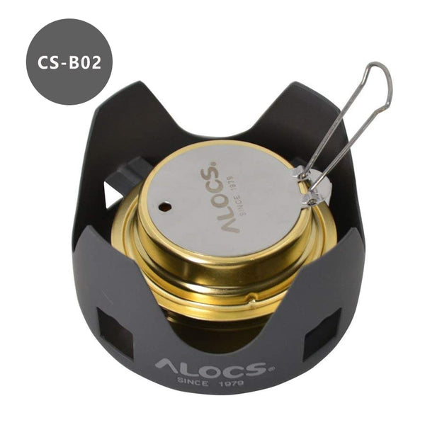 ALOCS CS-B02 CS-B13 Compact Mini Spirit Burner Alcohol Stove with Stand for Outdoor Backpacking Hiking Camping Furnace