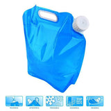 High Capacity Outdoor Water Bag 5/10L Folding Water Bag Canister PE Tasteless Safety Seal Lightweight Drinking Water Storage Bag