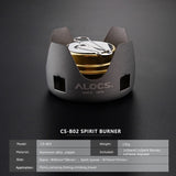 ALOCS CS-B02 CS-B13 Compact Mini Spirit Burner Alcohol Stove with Stand for Outdoor Backpacking Hiking Camping Furnace