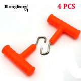 4 pcs Carp Fishing Equipment Knot Pull Tool Knot Puller Rig Puller  for Carp Fishing Rig Making Tool  Hair Rig Tool Accessories